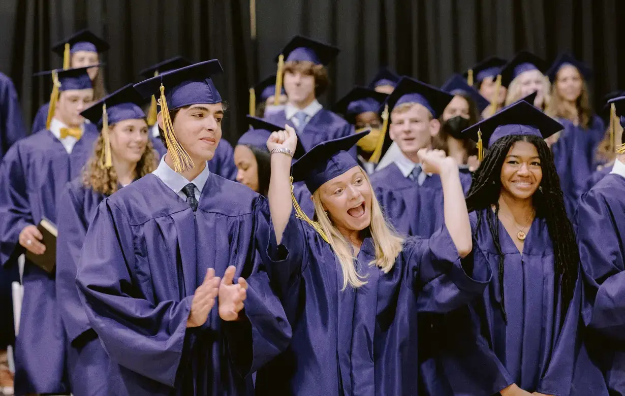 Trinity Upper School students at graduation