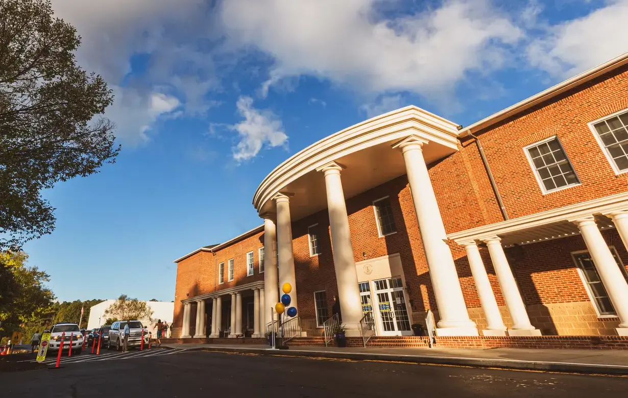 Image of front of Trinity School main building