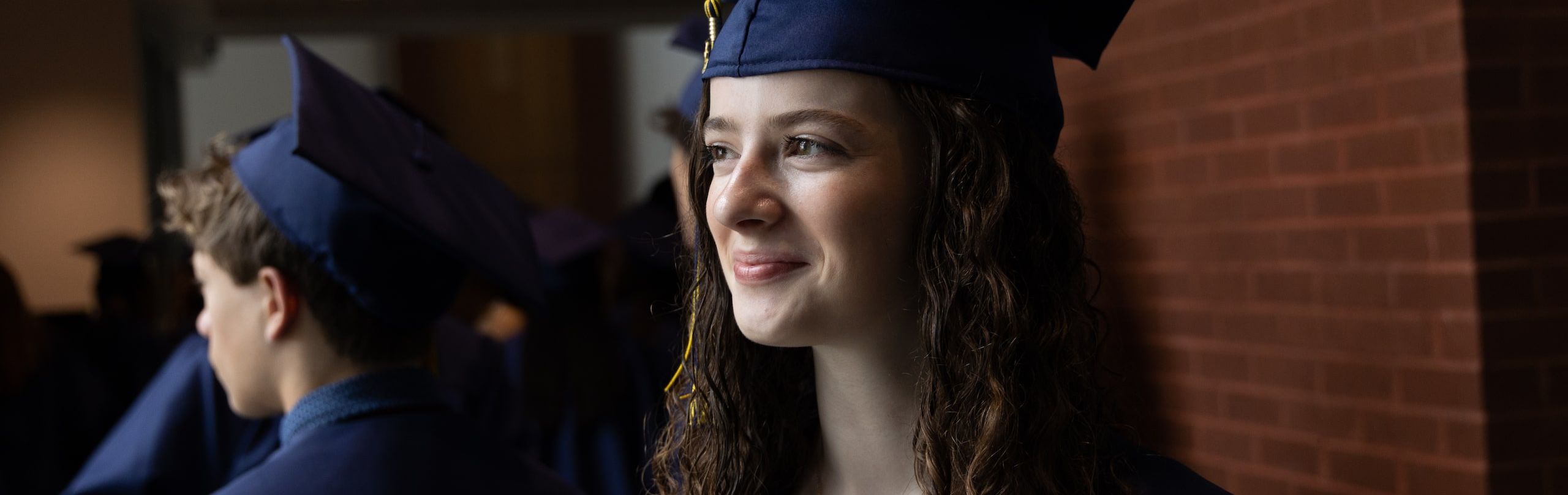 Female student on graduation day