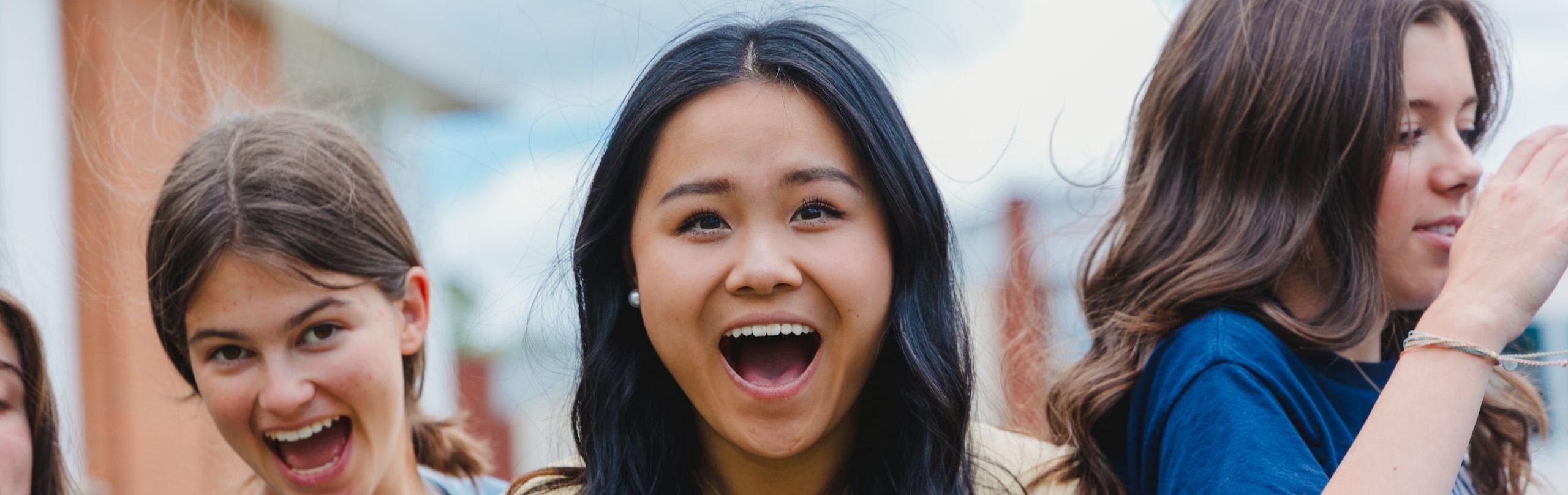 International student smiling at camera